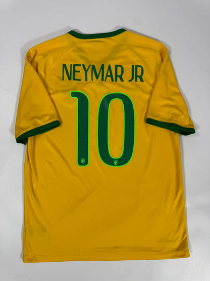 2014 NIKE BRAZIL HOME JERSEY NEYMAR JR 10 (LARGE)