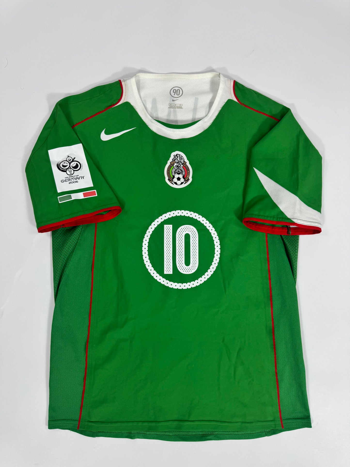 2004/05 NIKE T90 MEXICO HOME JERSEY CUAUHTEMOC BLANCO 10 PLAYER ISSUE UTILERIA (M)