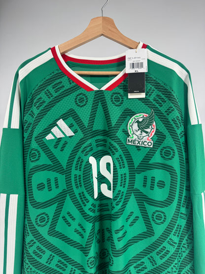 2026 ADIDAS MEXICO WORLD CUP HOME JERSEY LONG SLEEVE GILBERTO MORA 19 (XL) PLAYER VERSION