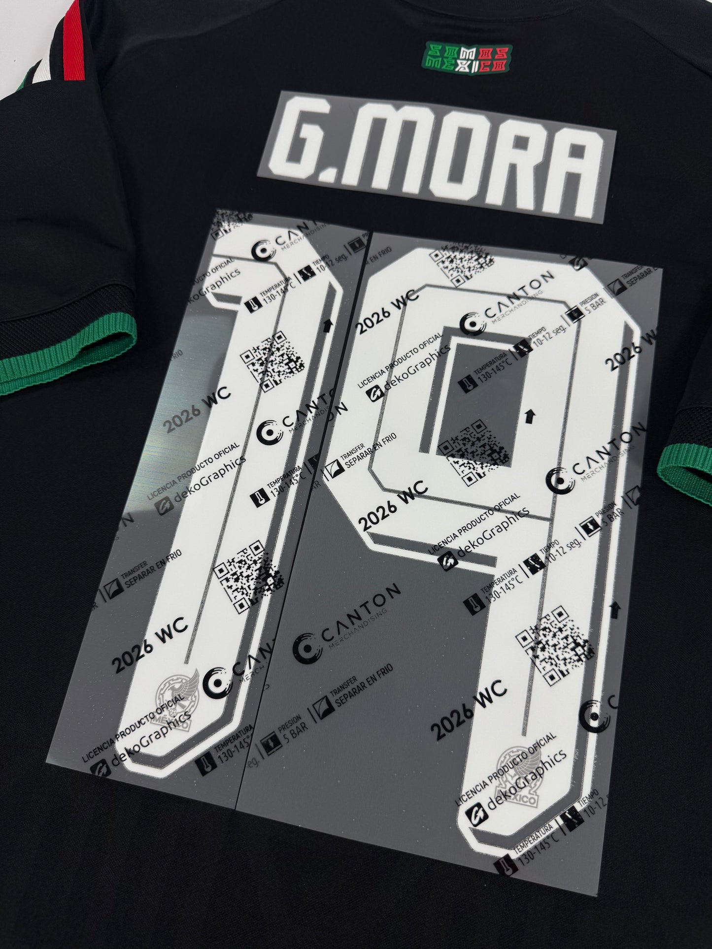 2026 MEXICO THIRD JERSEY NAMe/NUMBER SET-GILBERTO MORA 19