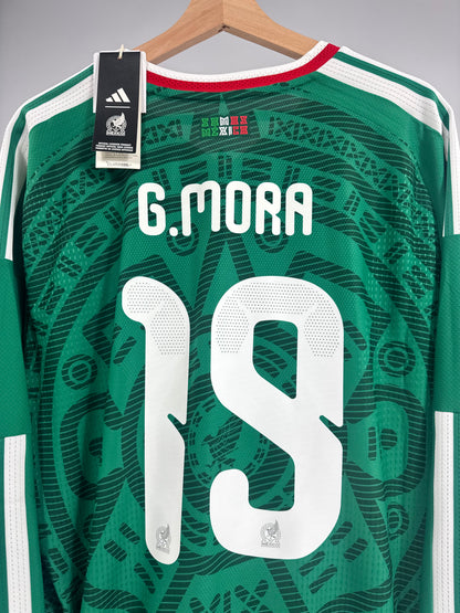 2026 ADIDAS MEXICO WORLD CUP HOME JERSEY LONG SLEEVE GILBERTO MORA 19 (XL) PLAYER VERSION