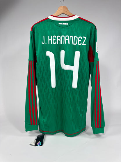 2010 ADIDAS MEXICO HOME JERSEY JAVIER HERNANDEZ 14 NEW WITH TAGS LONG SLEEVE (M)