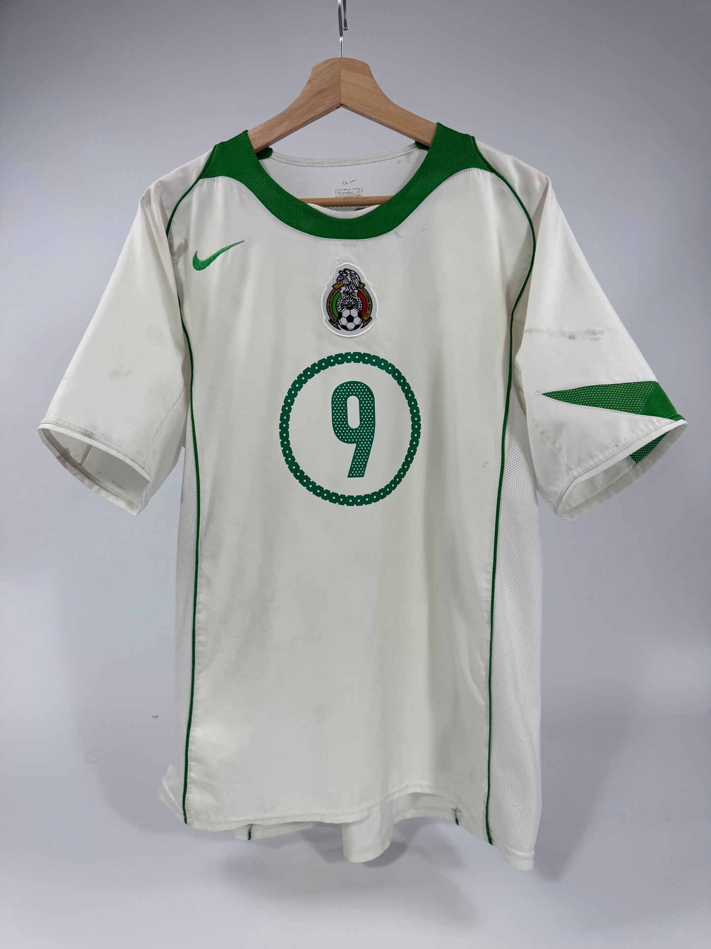 2004/05 NIKE T90 MEXICO AWAY JERSEY BORGETTI 9 (L)