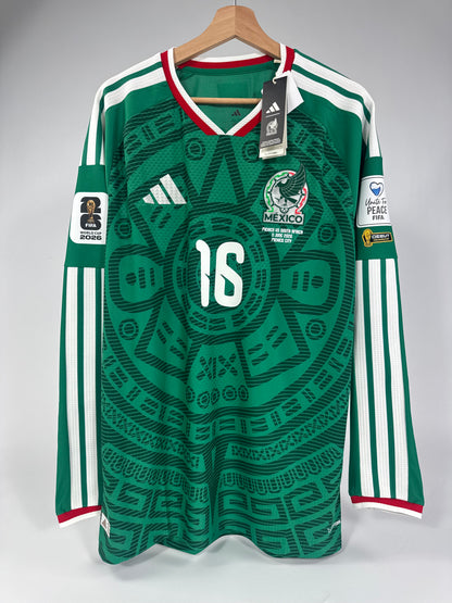 2026 ADIDAS MEXICO HOME JERSEY AUTHENTIC LONG SLEEVE PLAYER VERSION NEW WITH TAGS Julian Quiñones