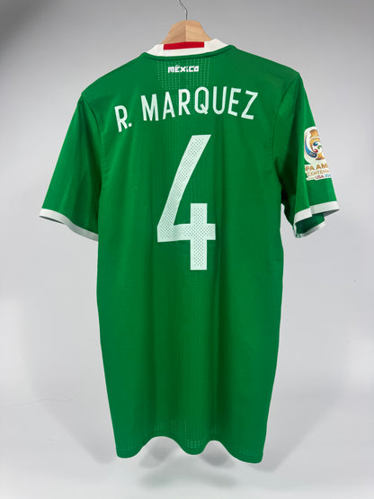 2016 ADIDAS MEXICO HOME JERSEY RAF MARQUEZ 4 PLAYER ISSUE UTILERIA (SIZE 6)
