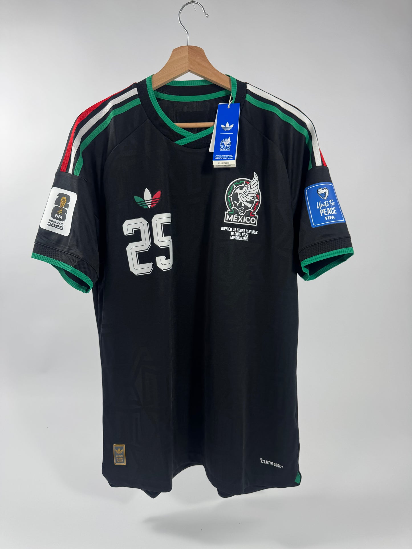2026 ADIDAS MEXICO THIRD JERSEY AUTHENTIC PLAYER VERSION  PIOJO ALVARADO 25 (XL) NEW WITH TAGS
