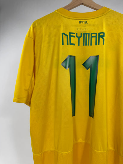 2011 NIKE BRAZIL HOME JERSEY NEYMAR 11-(XXL)