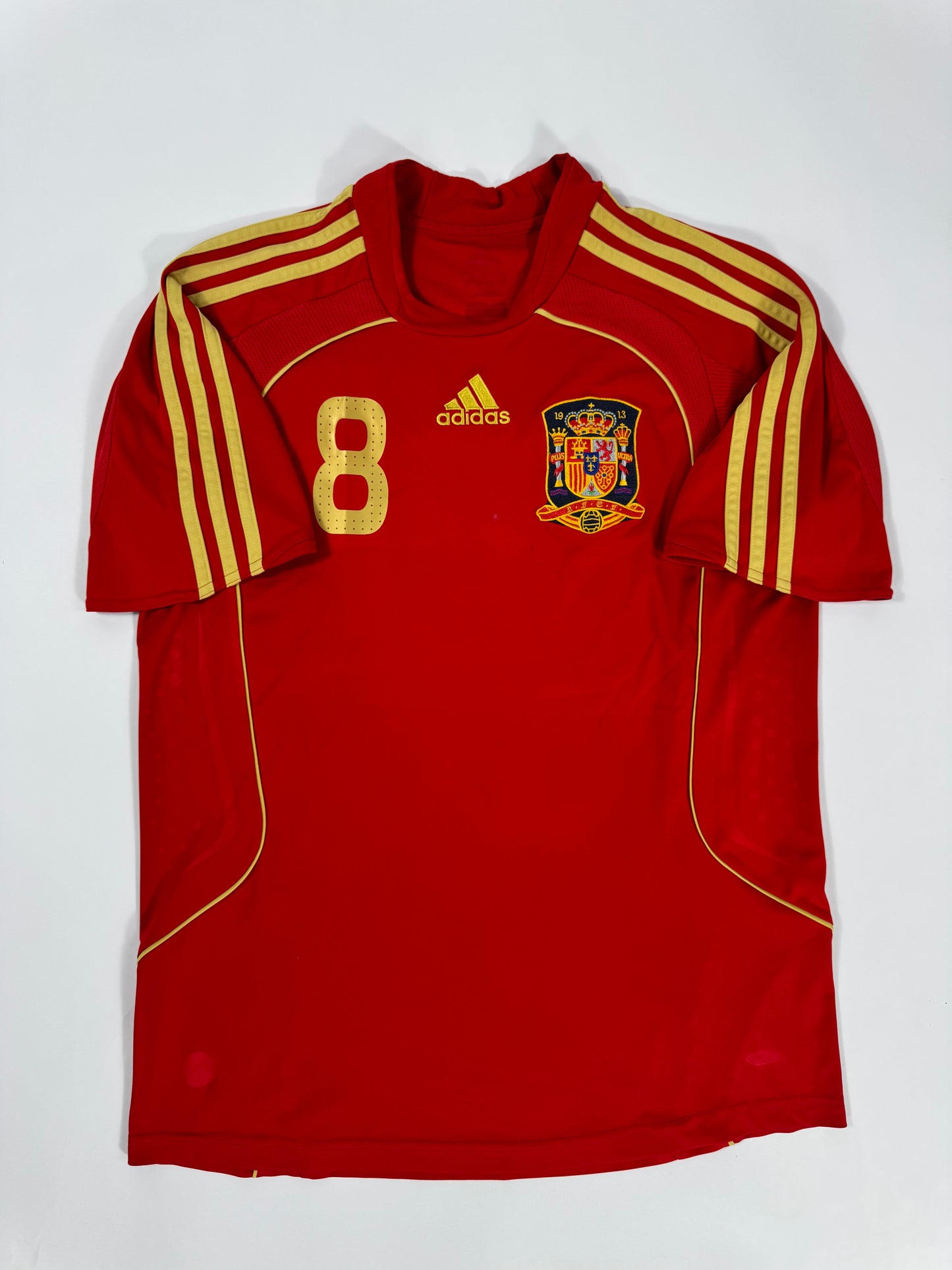 2008 ADIDAS SPAIN HOME JERSEY XAVI HERNANDEZ (M)