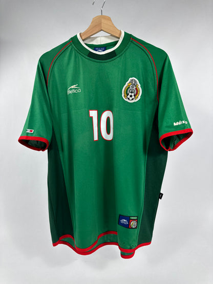 2001 ATLETICA MEXICO HOME JERSEY CUAUHTÉMOC BLANCO 10-(L)