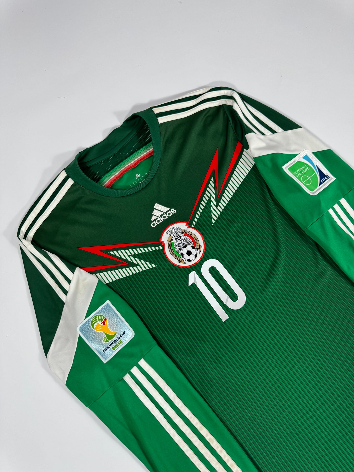 2014 ADIDAS MEXICO HOME JERSEY BGIOVANI DOS SANTOS 10 LONG SLEEVE (L)