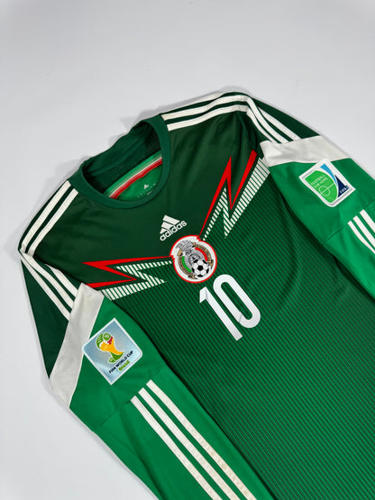 2014 ADIDAS MEXICO HOME JERSEY BGIOVANI DOS SANTOS 10 LONG SLEEVE (L)