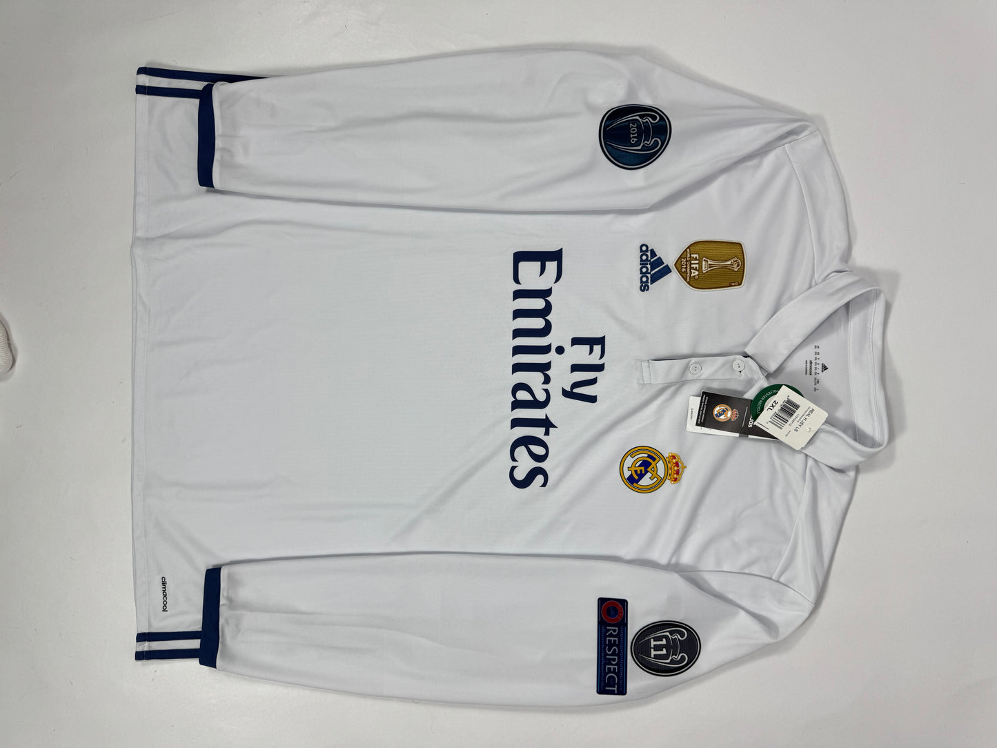 2017 ADIDAS REAL MADRID HOME JERSEY LONG SLEEVE RONALDO 7 NEW WITH TAGS (XXL)