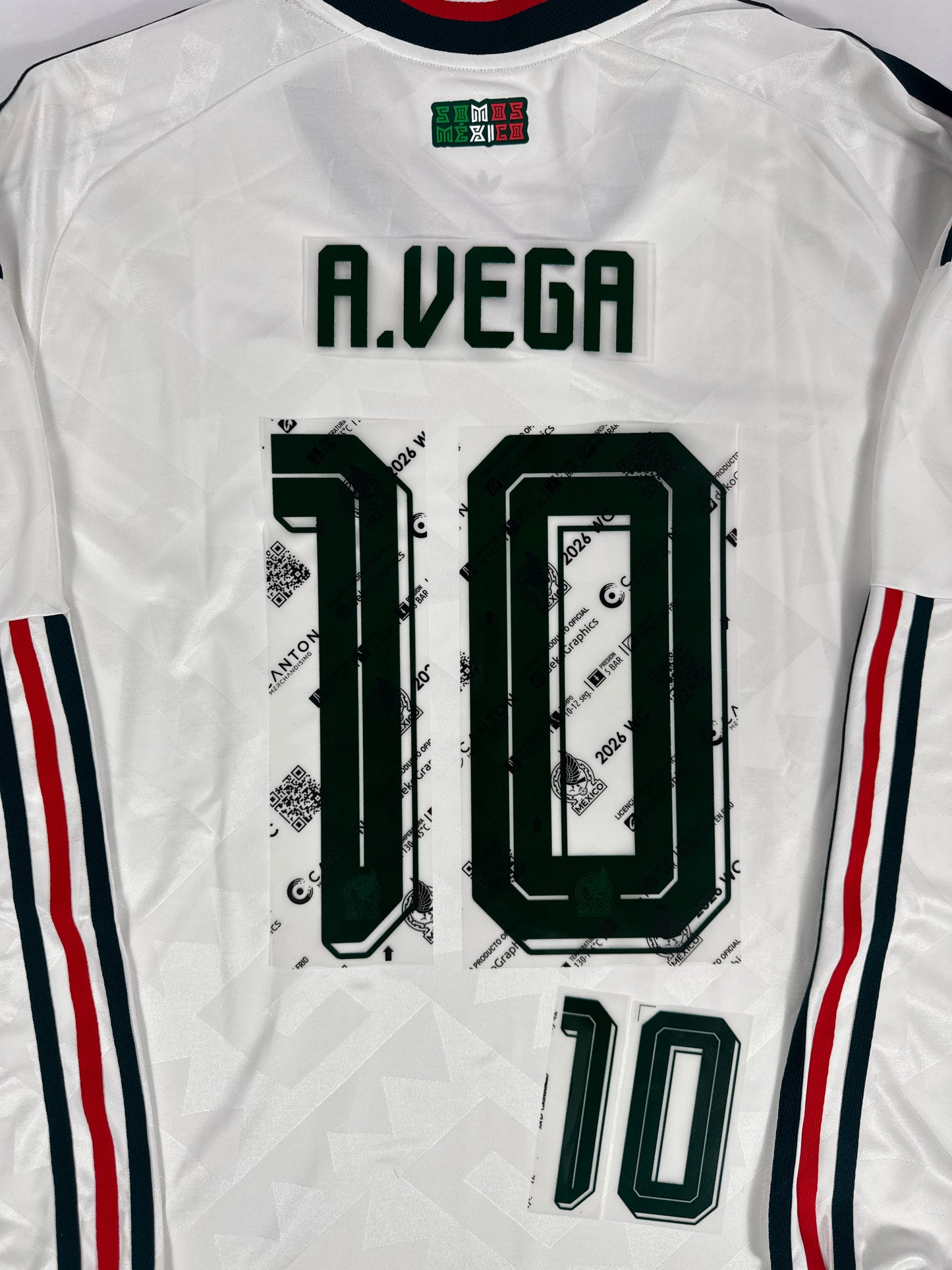 2026 OFFICIAL MEXICO WORLD CUP AWAY NAME SET-ALEXIS VEGA 10