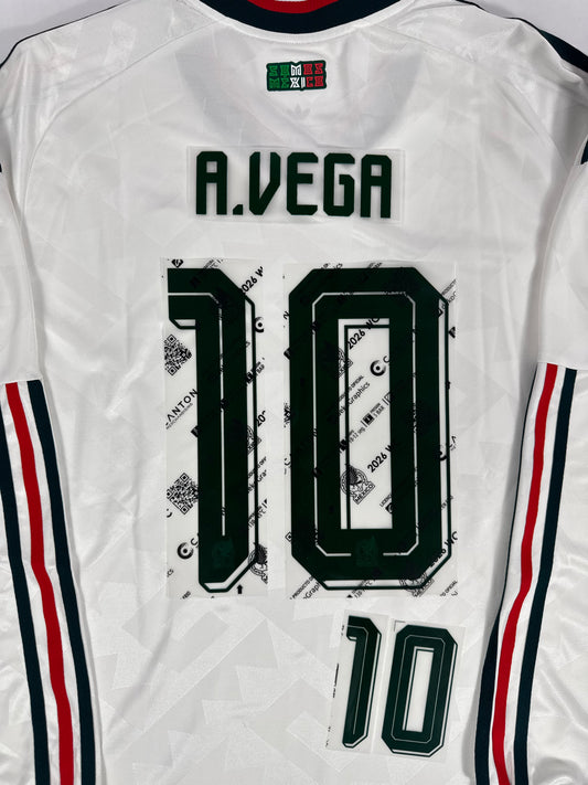 2026 OFFICIAL MEXICO WORLD CUP AWAY NAME SET-ALEXIS VEGA 10
