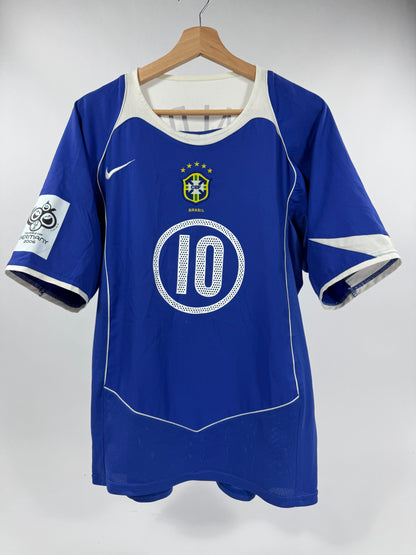 2004/05 NIKE T90 BRAZIL AWAY JERSEY RONALDINHO 10 (M)