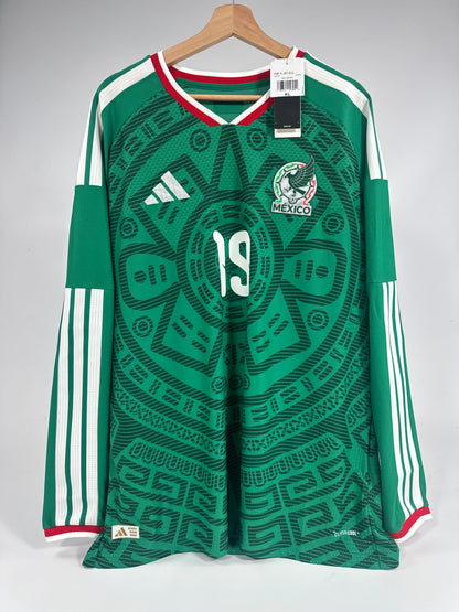 2026 ADIDAS MEXICO WORLD CUP HOME JERSEY LONG SLEEVE GILBERTO MORA 19 (XL) PLAYER VERSION