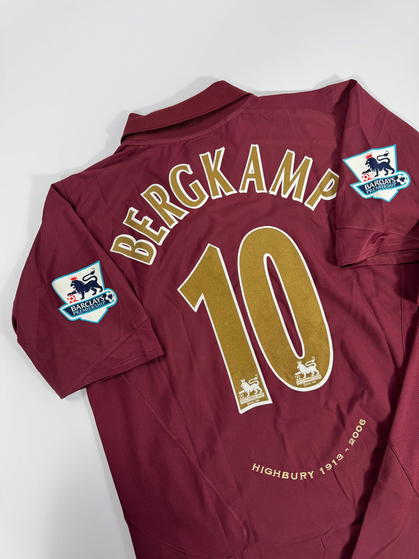 2005/06 NIKE T90 ARSENAL JERSEY BERGKAMP 10 9 (L)