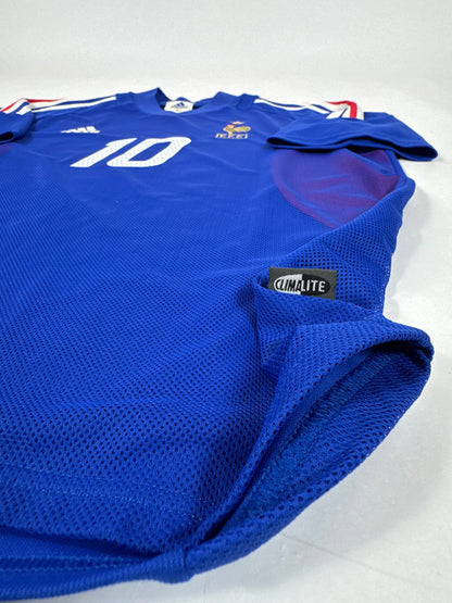 2002 ADIDAS FRANCE HOME JERSEY ZIDANE 10-(M)