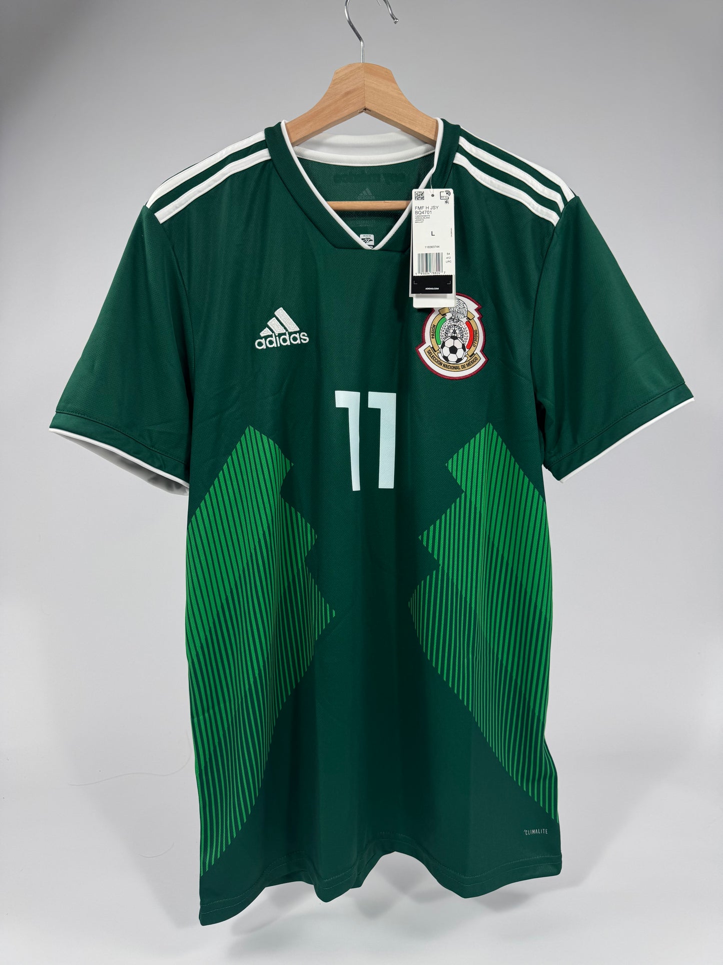 2018 ADIDAS MEXICO HOME JERSEY NEW WITH TAGS CARLOS VELA 11 (L)