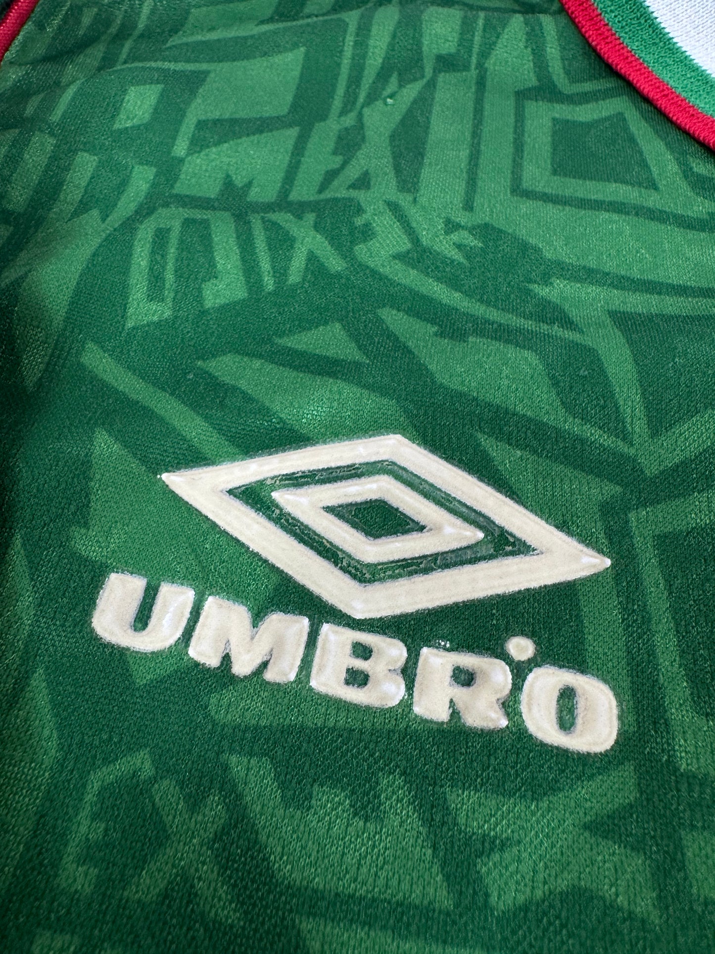 1994 UMBRO MEXICO HOME JERSEY HUGO SANCHEZ 9-(M)