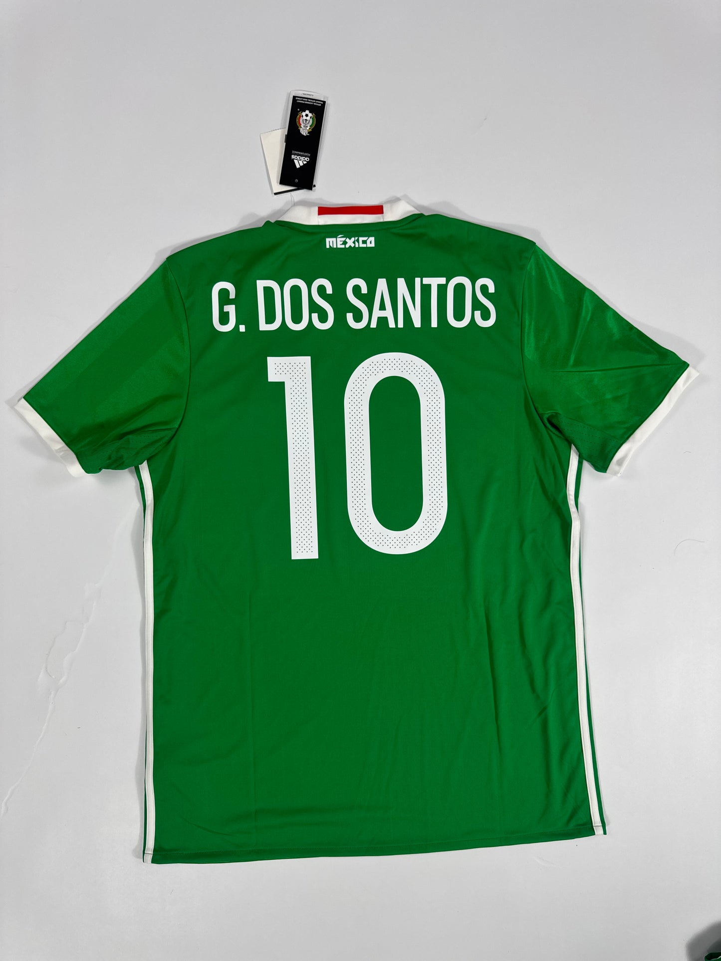 2016/17 ADIDAS MEXICO HOME JERSEY NEW WITH TAGS GIOVANI DOS SANTOS 10 (L)