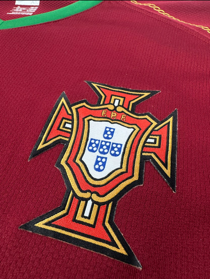 2006 NIKE PORTUGAL LONG SLEEVE HOME KIT CRISTIANO RONALDO 17-(XL)