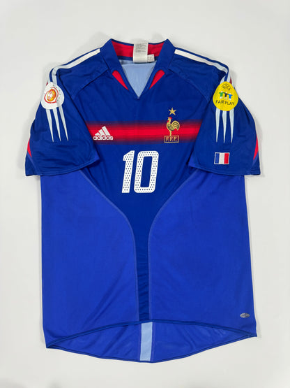 2004 ADIDAS FRANCE HOME JERSEY ZIDANE 10 (M)