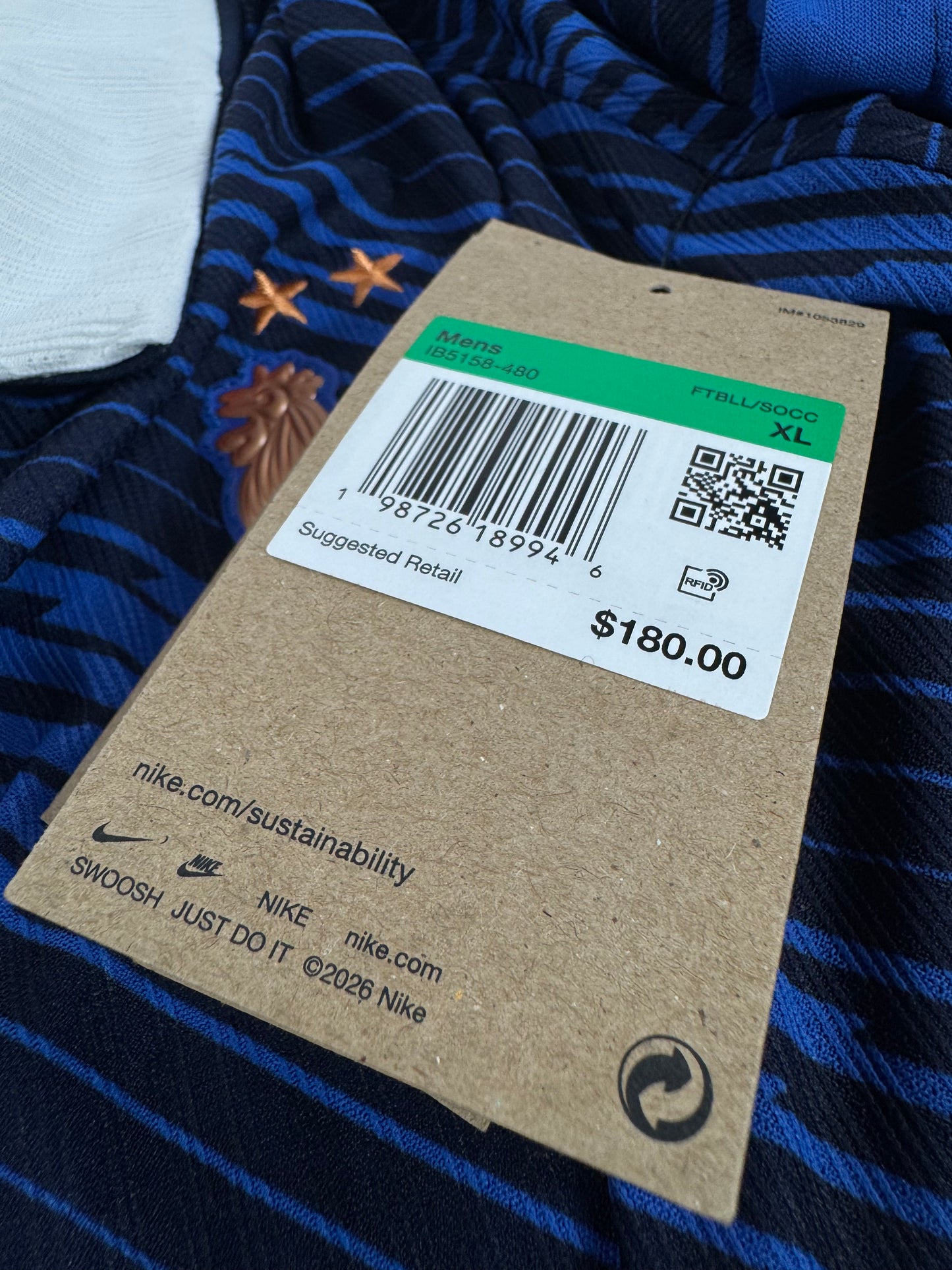 2026 NIKE FRANCE HOME JERSEY OLISE 11 AUTHENTIC PLAYER VERSION NEW WITH TAGS (XL)