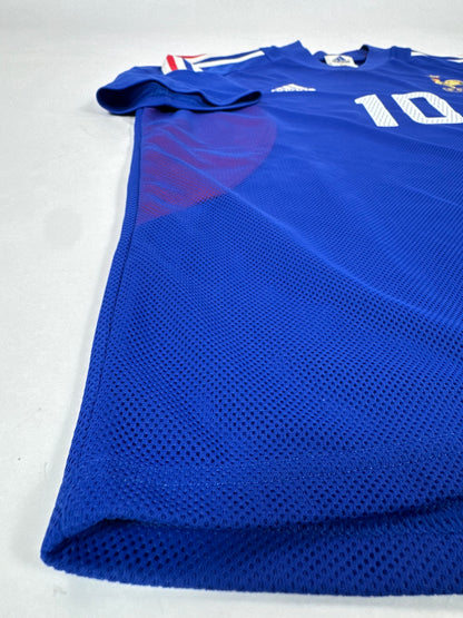2002 ADIDAS FRANCE HOME JERSEY ZIDANE 10-(M)