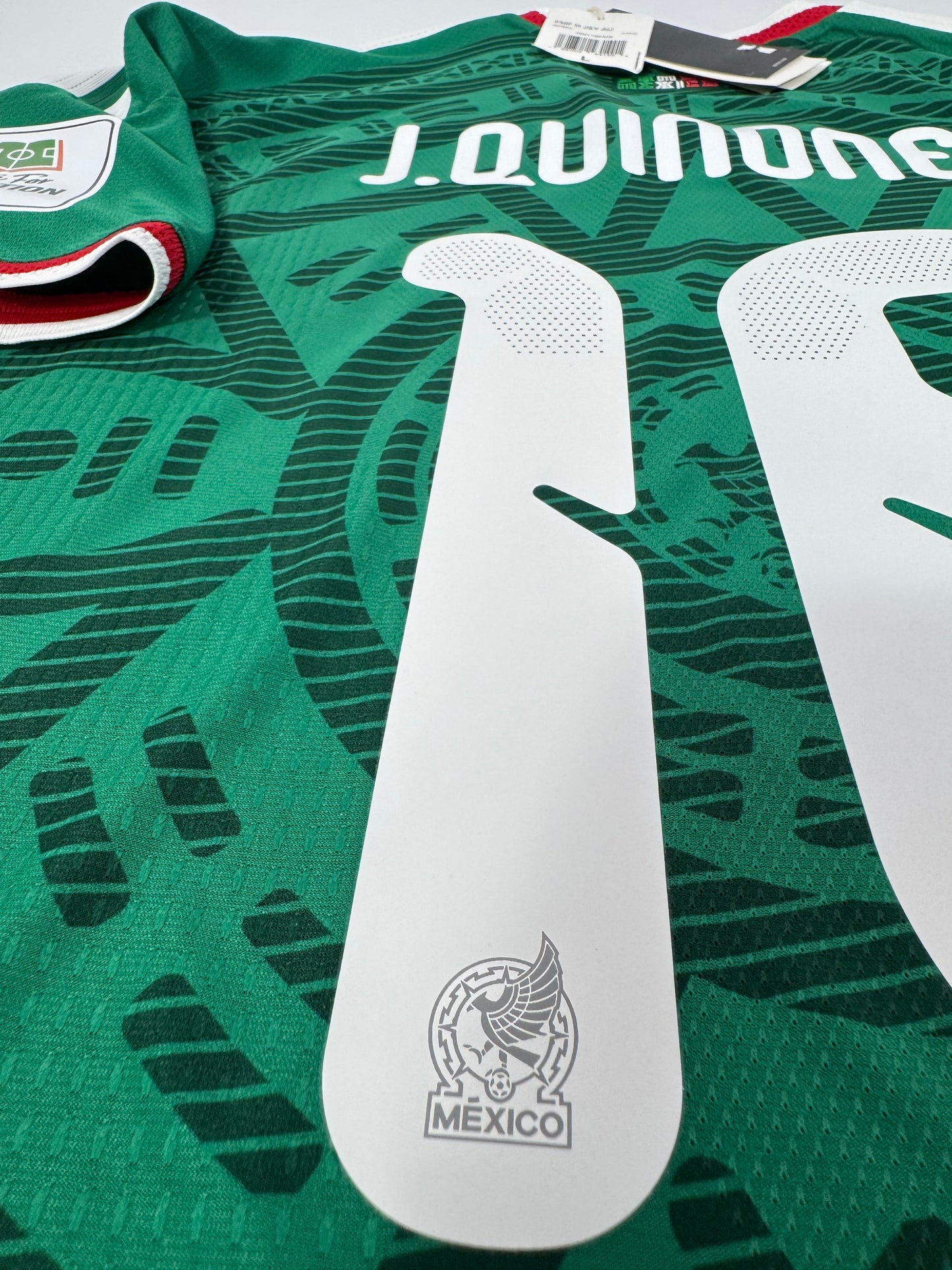 2026 ADIDAS MEXICO HOME JERSEY AUTHENTIC PLAYER VERSION QUIÑONES 16 (L) NEW WITH TAGS
