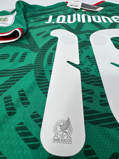 2026 ADIDAS MEXICO HOME JERSEY AUTHENTIC PLAYER VERSION QUIÑONES 16 (L) NEW WITH TAGS