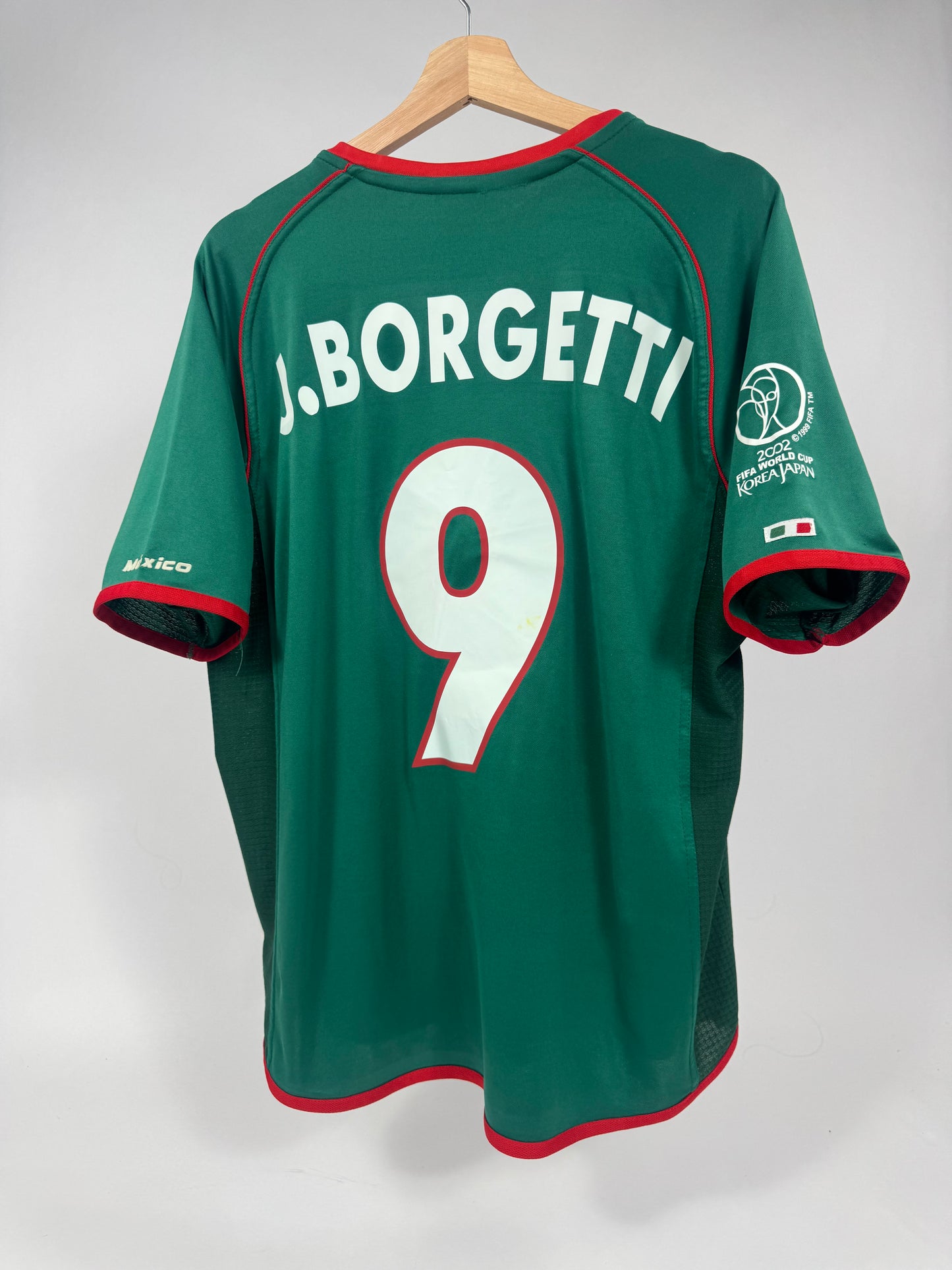 2002 ATLETICA MEXICO HOME JERSEY-BORGETTI 9(M)