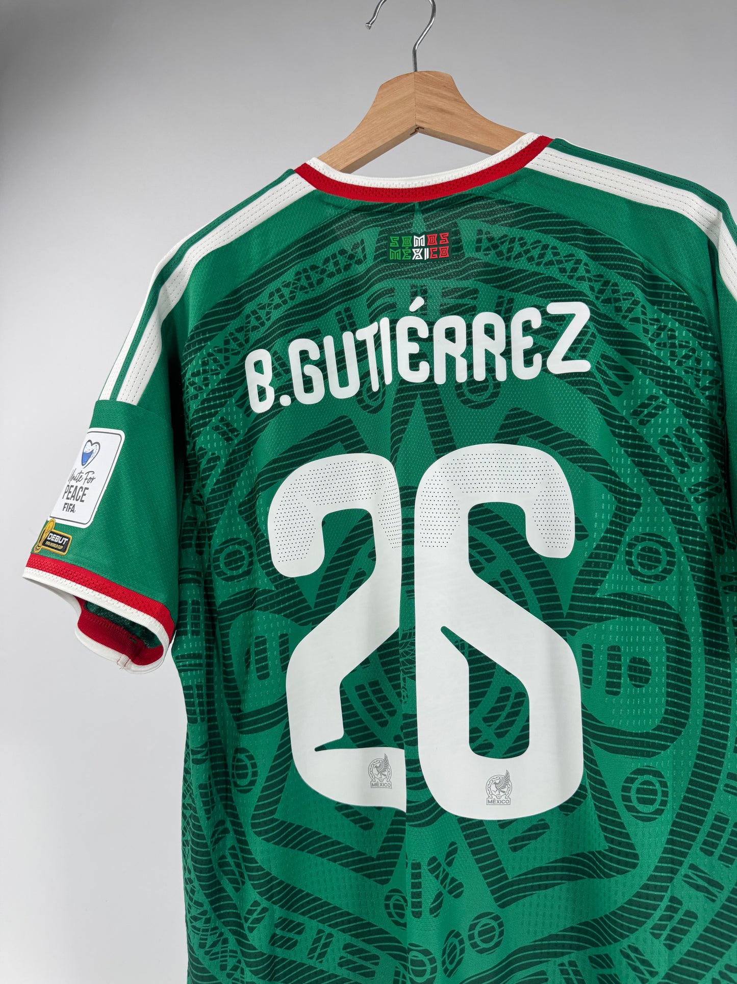 2026 ADIDAS MEXICO HOME JERSEY BRIAN GUTIERREZ 26 (XL) NEW WITH TAGS MEXICO VS SOUTH AFRICA DEBUT JERSEY