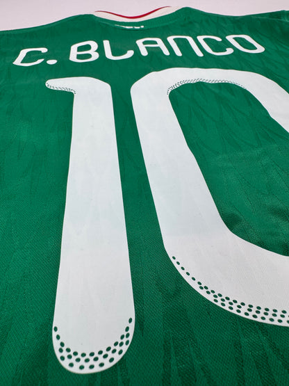2010 ADIDAS MEXICO HOME JERSEY CUAUHTEMOC BLANCO 10-(M)