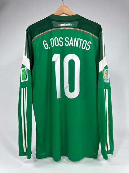 2014 ADIDAS MEXICO HOME JERSEY BGIOVANI DOS SANTOS 10 LONG SLEEVE (L)