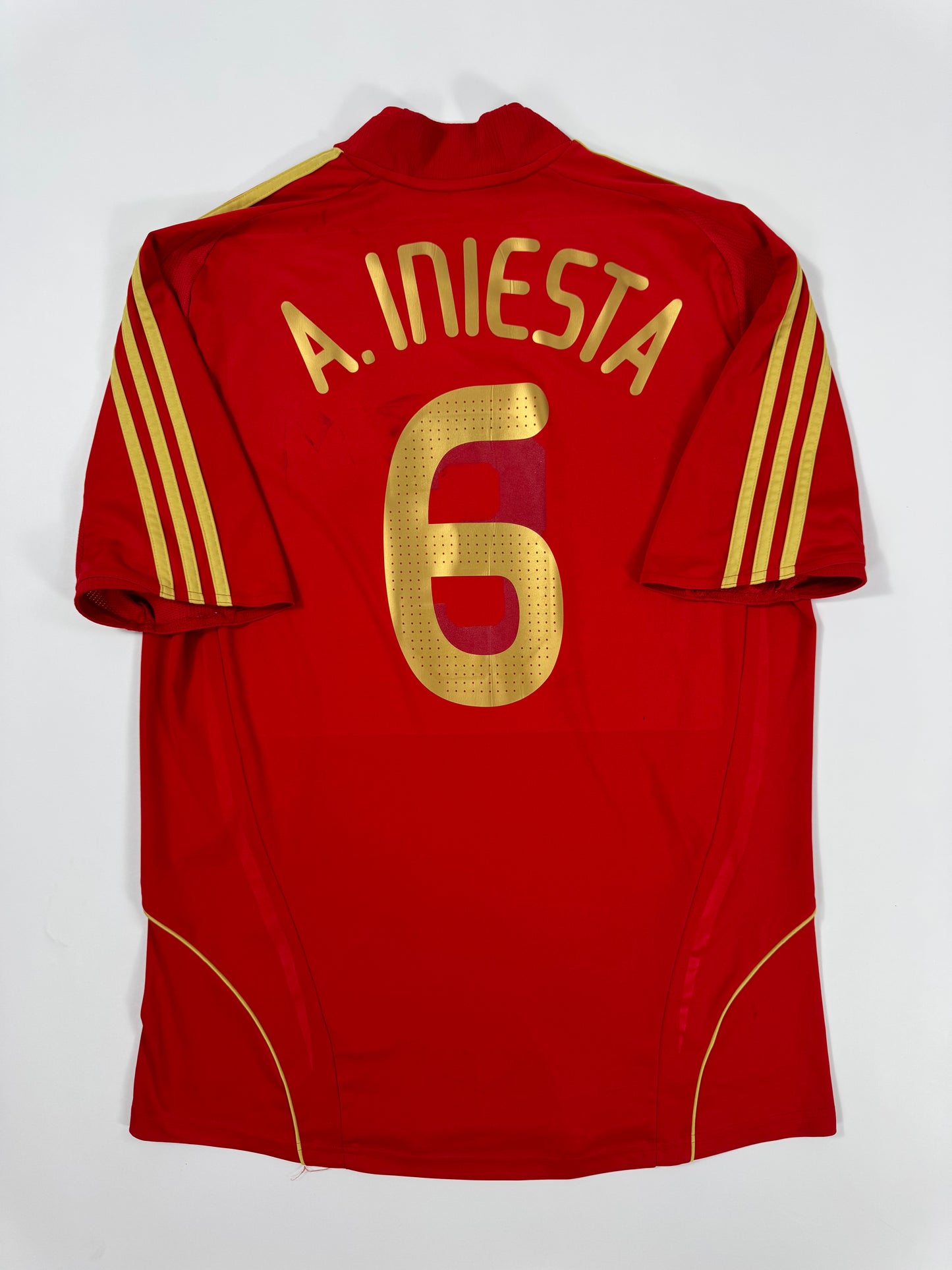 2008/09 ADIDAS SPAIN HOME JERSEY ANDRES INIESTA 6 (L)