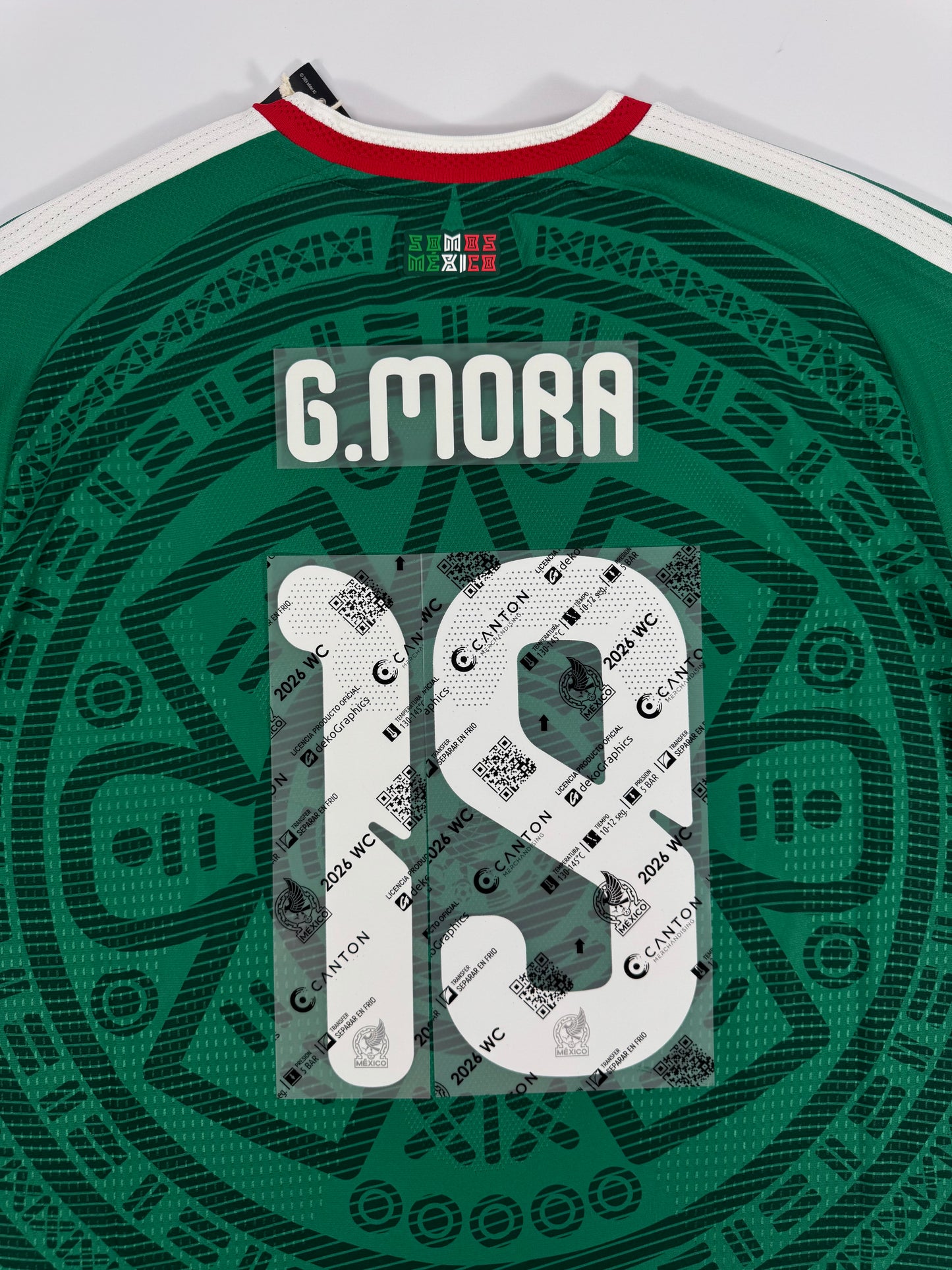 2026 MEXICO HOME JERSEY NAME SET-GILBERTO MORA 19