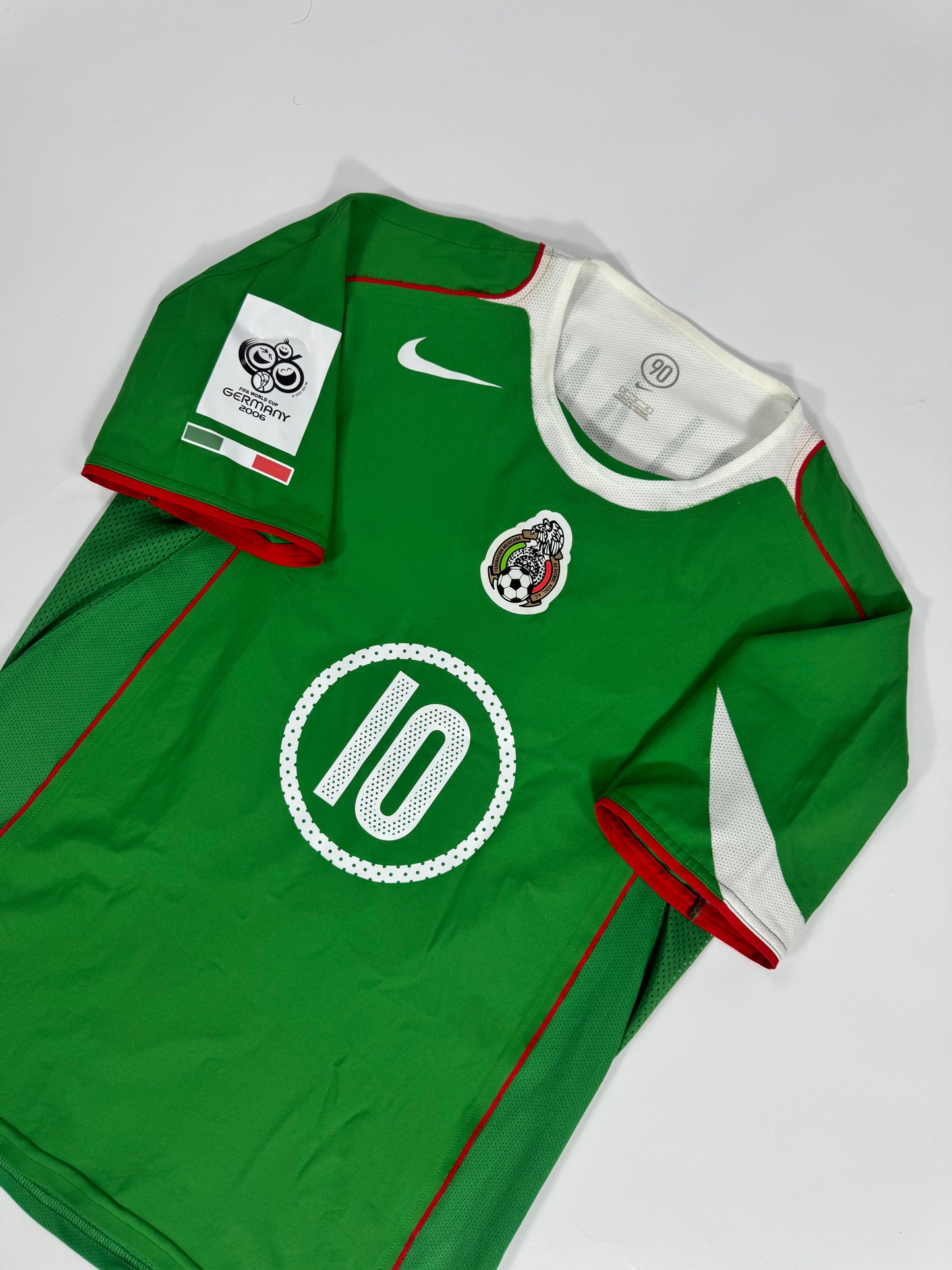 2004/05 NIKE T90 MEXICO HOME JERSEY CUAUHTEMOC BLANCO 10 PLAYER ISSUE UTILERIA (M)