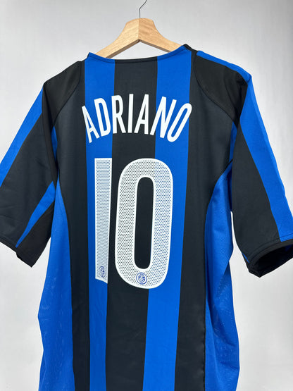 2005/06 NIKE T90 INTER MILAN HOME JERSEY ADRIANO 10-(LARGE)