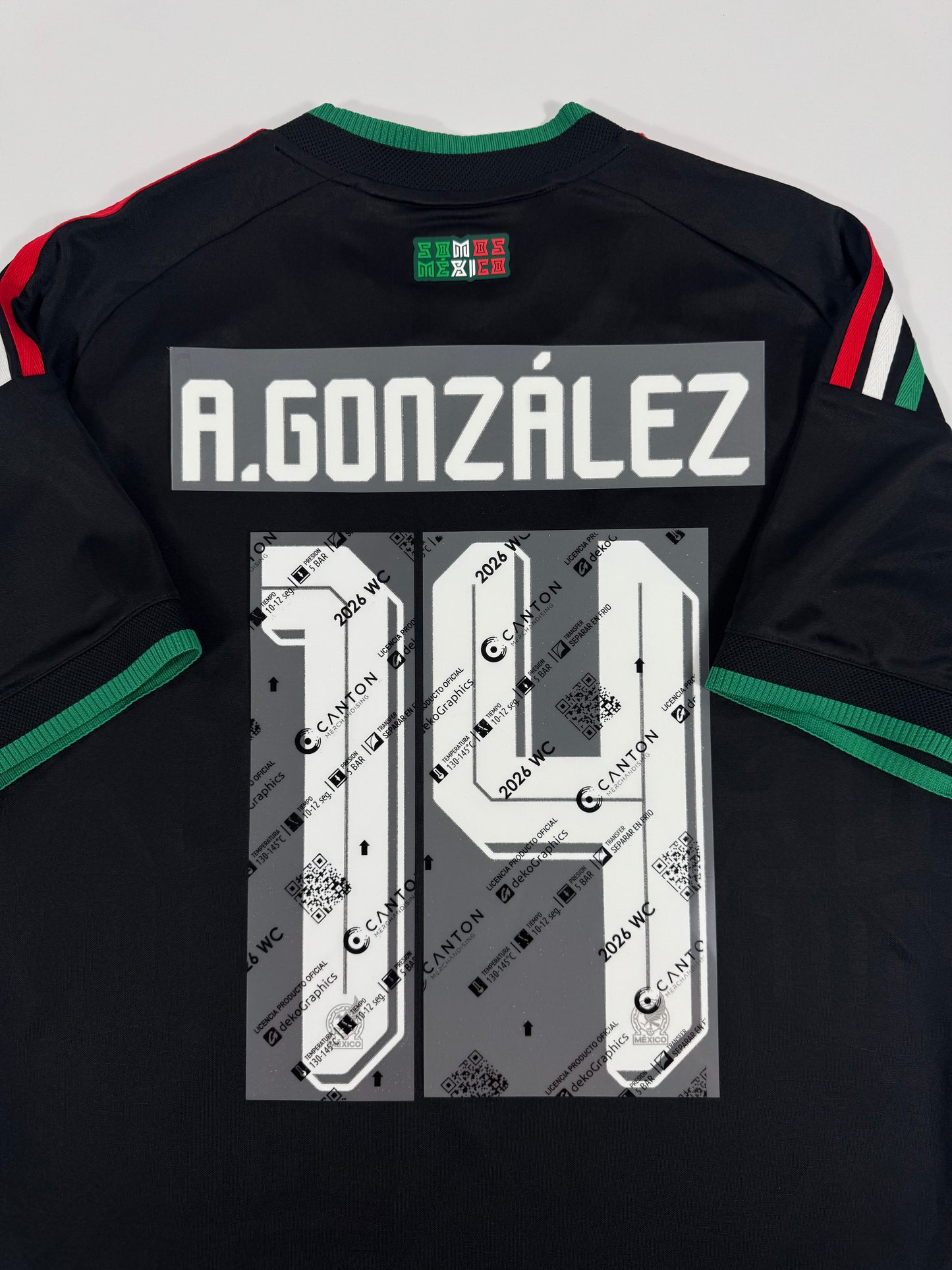2026 MEXICO THIRD JERSEY NAME SET-ARMANDO GONZALEZ 14