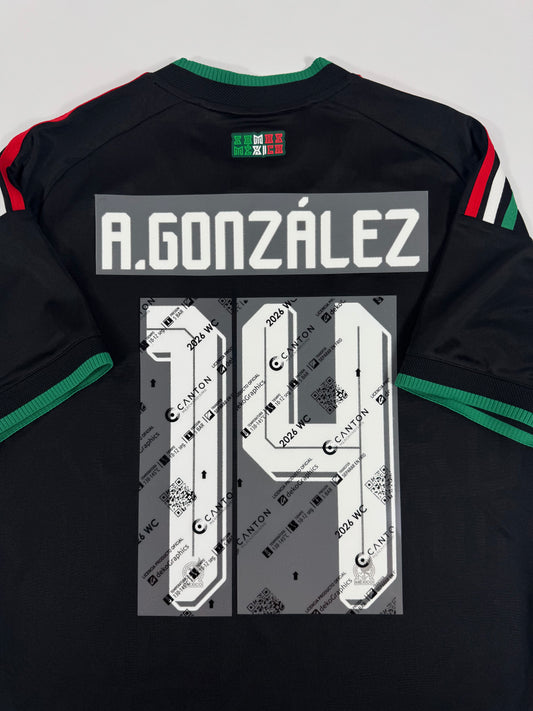2026 MEXICO THIRD JERSEY NAME SET-ARMANDO GONZALEZ 14