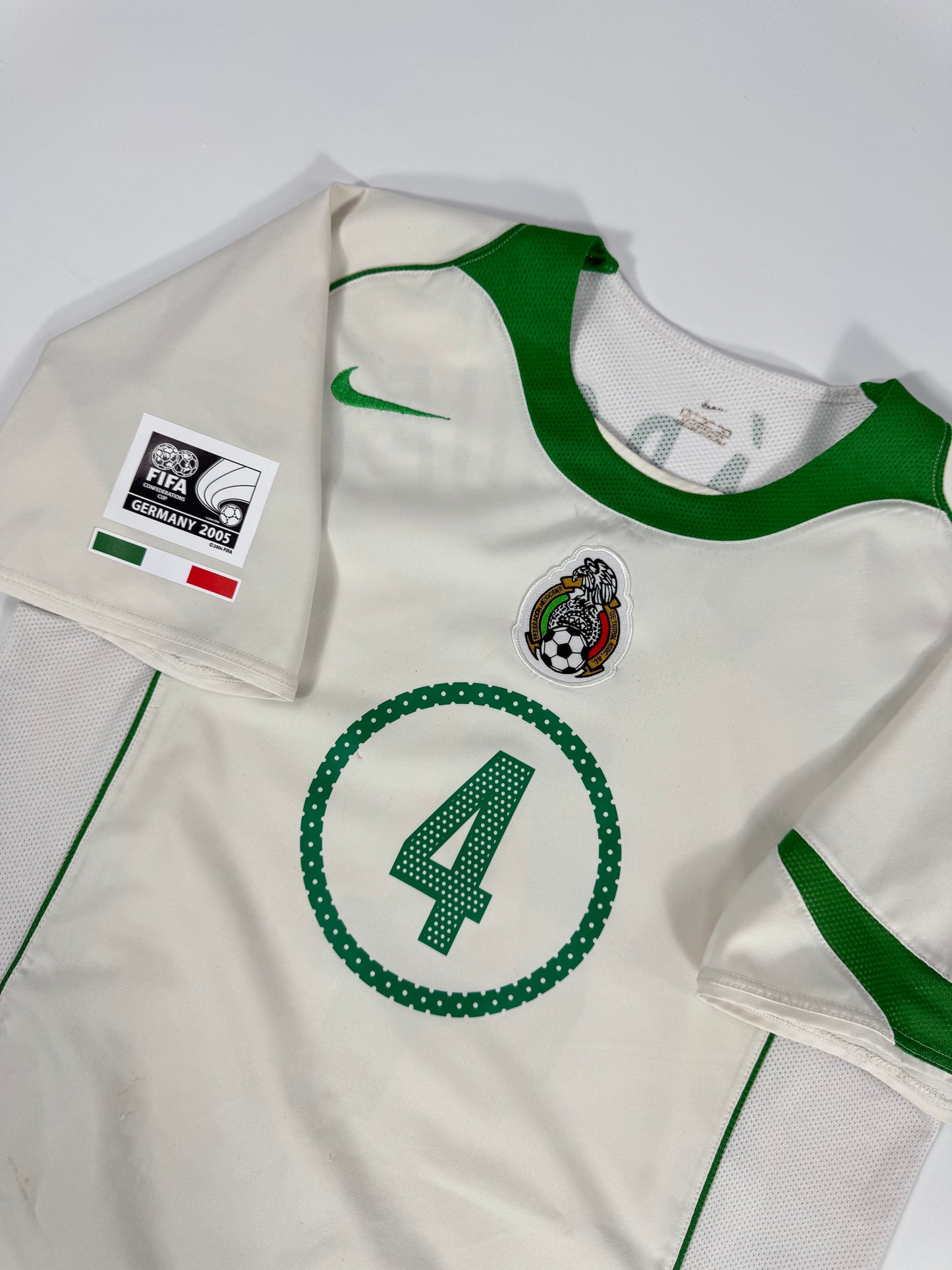 2004/05 NIKE T90 MEXICO AWAY JERSEY RAFA MARQUEZ 4 (M)