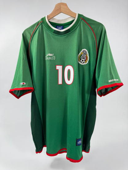 2001 ATLETICA MEXICO HOME JERSEY CUAUHTÉMOC BLANCO 10 (XXL)