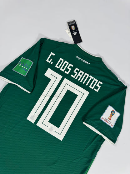 2018 ADIDAS MEXICO HOME JERSEY GIO DOS SANTOS 10 NEW WITH TAGS (L)  PLAYER VERSION