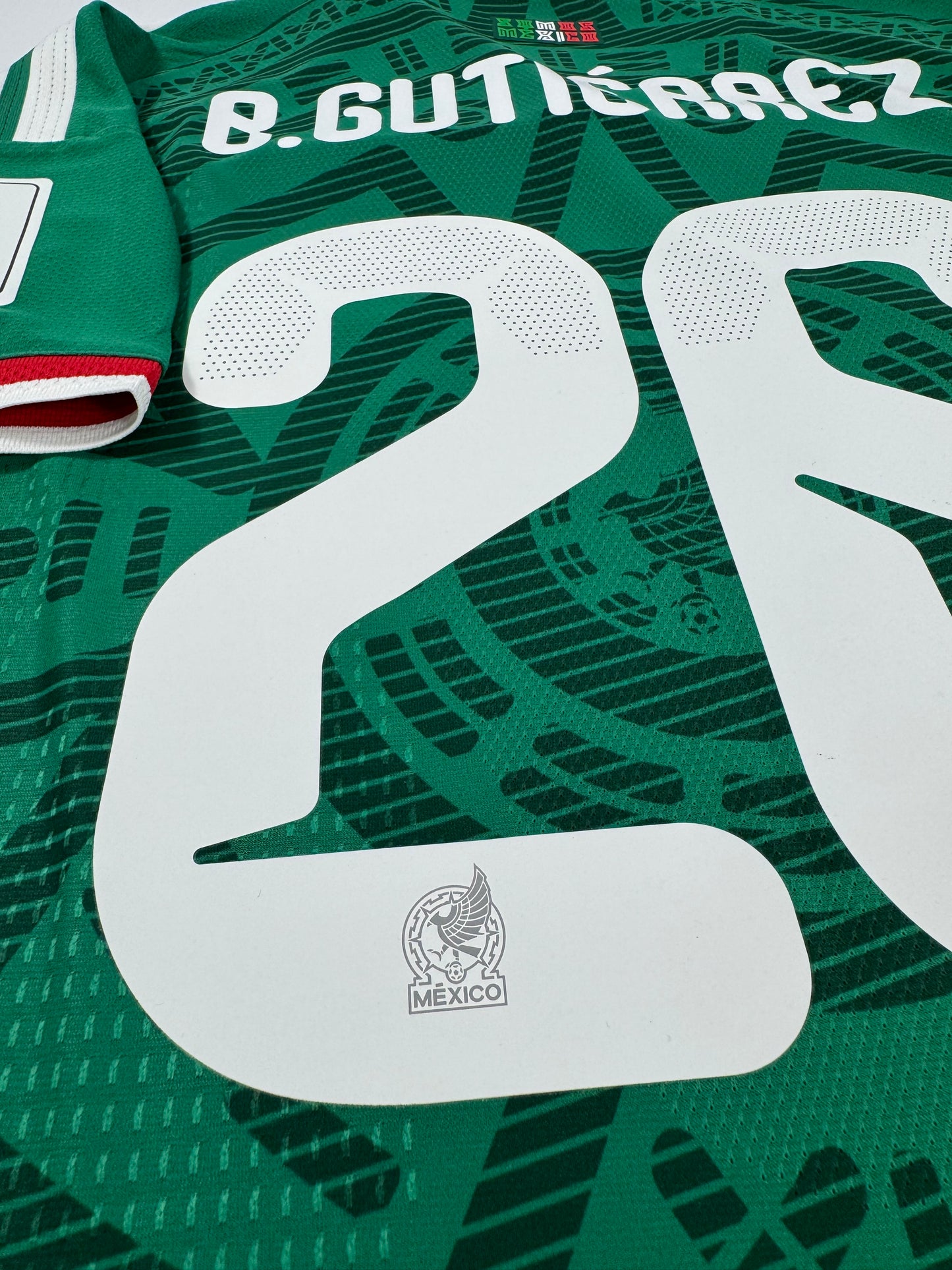 2026 ADIDAS MEXICO HOME JERSEY BRIAN GUTIERREZ 26 NEW WITH TAGS MEXICO VS SOUTH AFRICA DEBUT JERSEY (M)