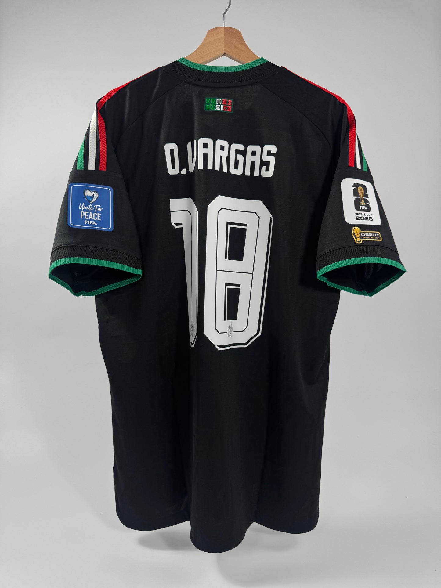 2026 ADIDAS MEXICO THIRD JERSEY AUTHENTIC PLAYER VERSION OBED VARGAS 18 (XL) NEW WITH TAGS