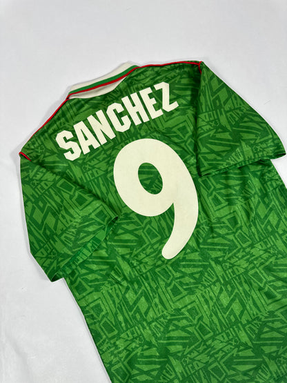 1994 UMBRO MEXICO HOME JERSEY HUGO SANCHEZ 9-(M)