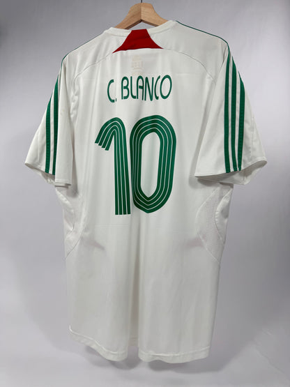 2007 ADIDAS MEXICO AWAY JERSEY CUAUHTEMOC BLANCO 10-(XL_
