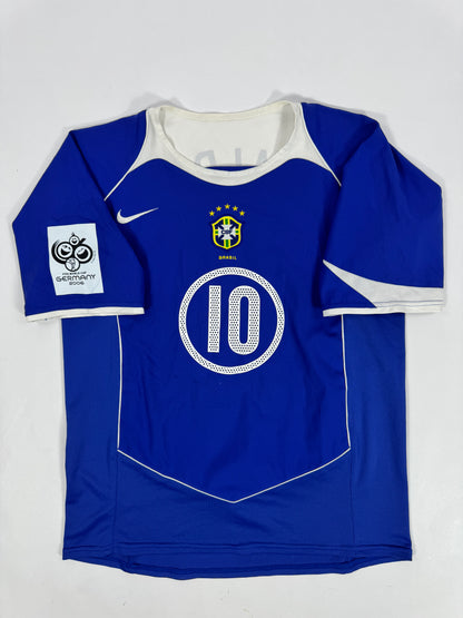 2004/05 NIKE T90 BRAZIL AWAY JERSEY RONALDINHO 10 (M)
