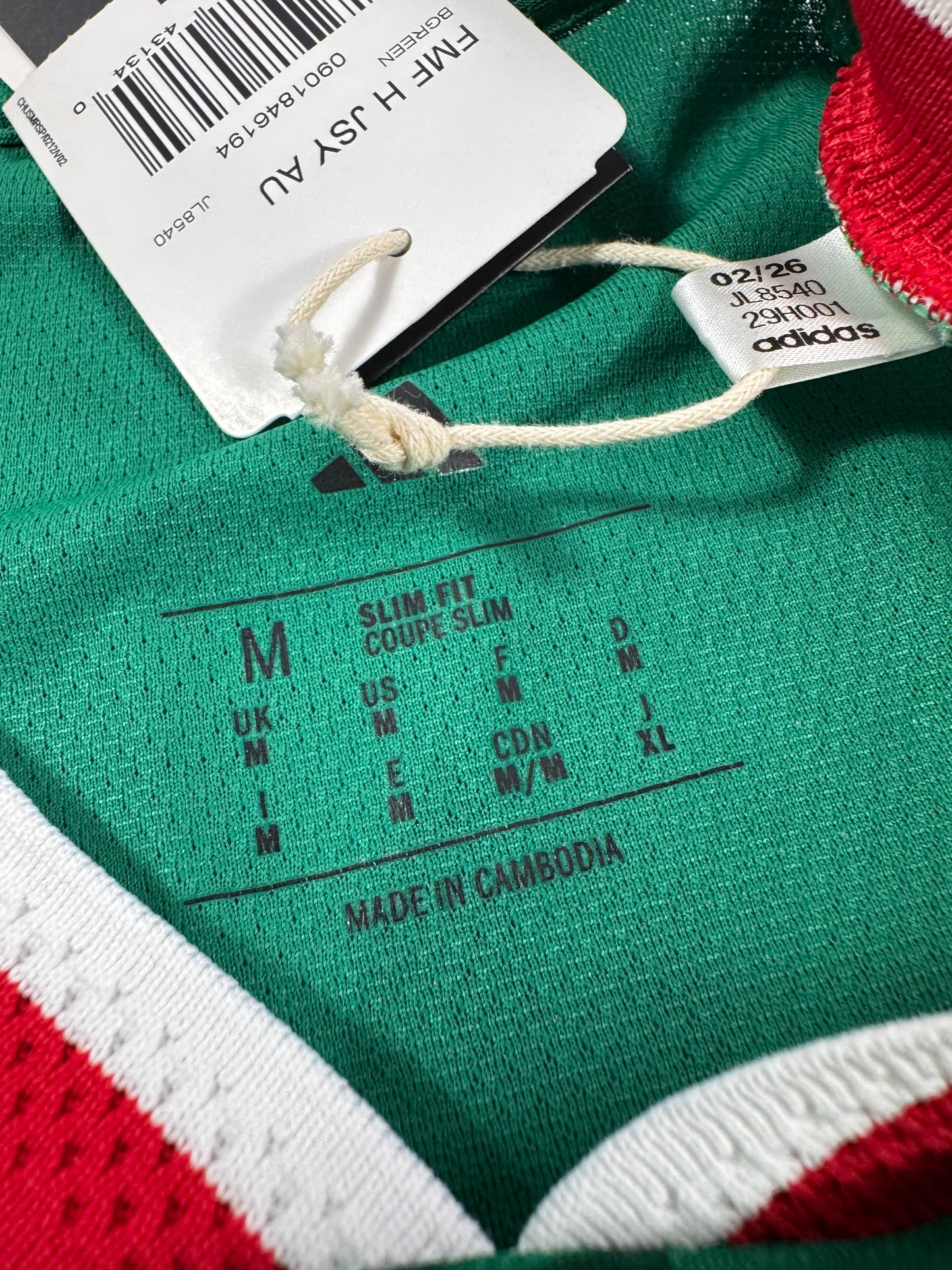 2026 ADIDAS MEXICO HOME JERSEY BRIAN GUTIERREZ 26 NEW WITH TAGS MEXICO VS SOUTH AFRICA DEBUT JERSEY (M)